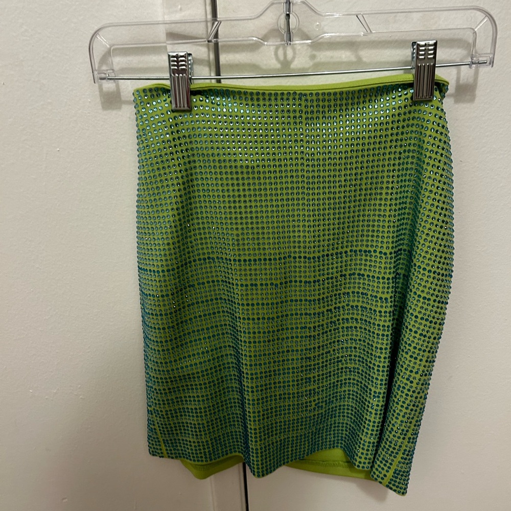 NWT Staud Beaded Green Skirt